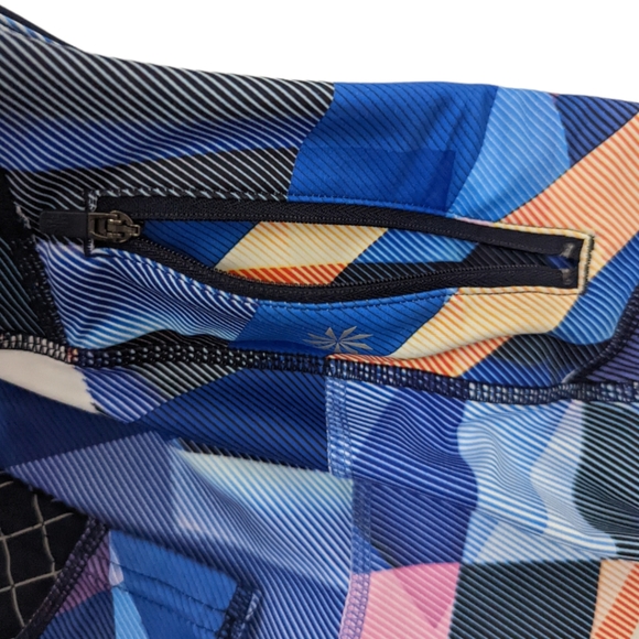 Athleta Sonar Capri Leggings Athletic Pants Womens XS Geo Workout Running Crop - Picture 6 of 11